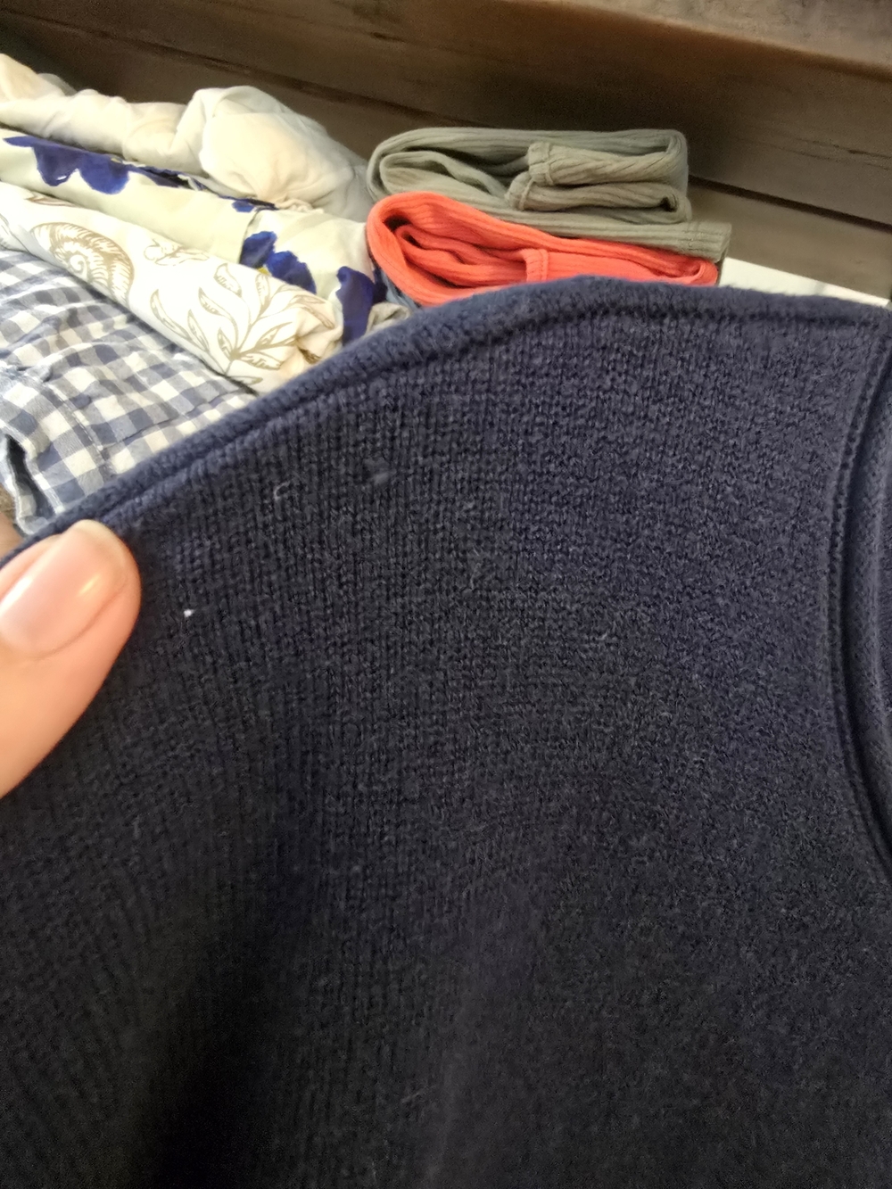 Navy 'Coastal' Rope-Text Sweater - Picture 3 of 4